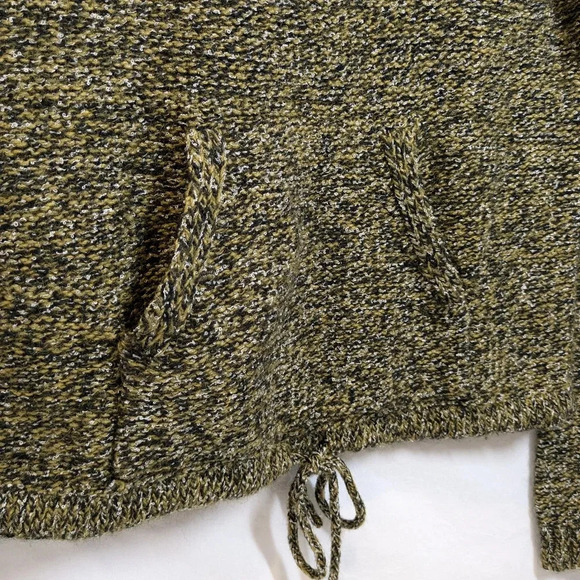 Rangoli pullover wool blend sweater with center pocket, black/ gold,size S - Picture 2 of 7